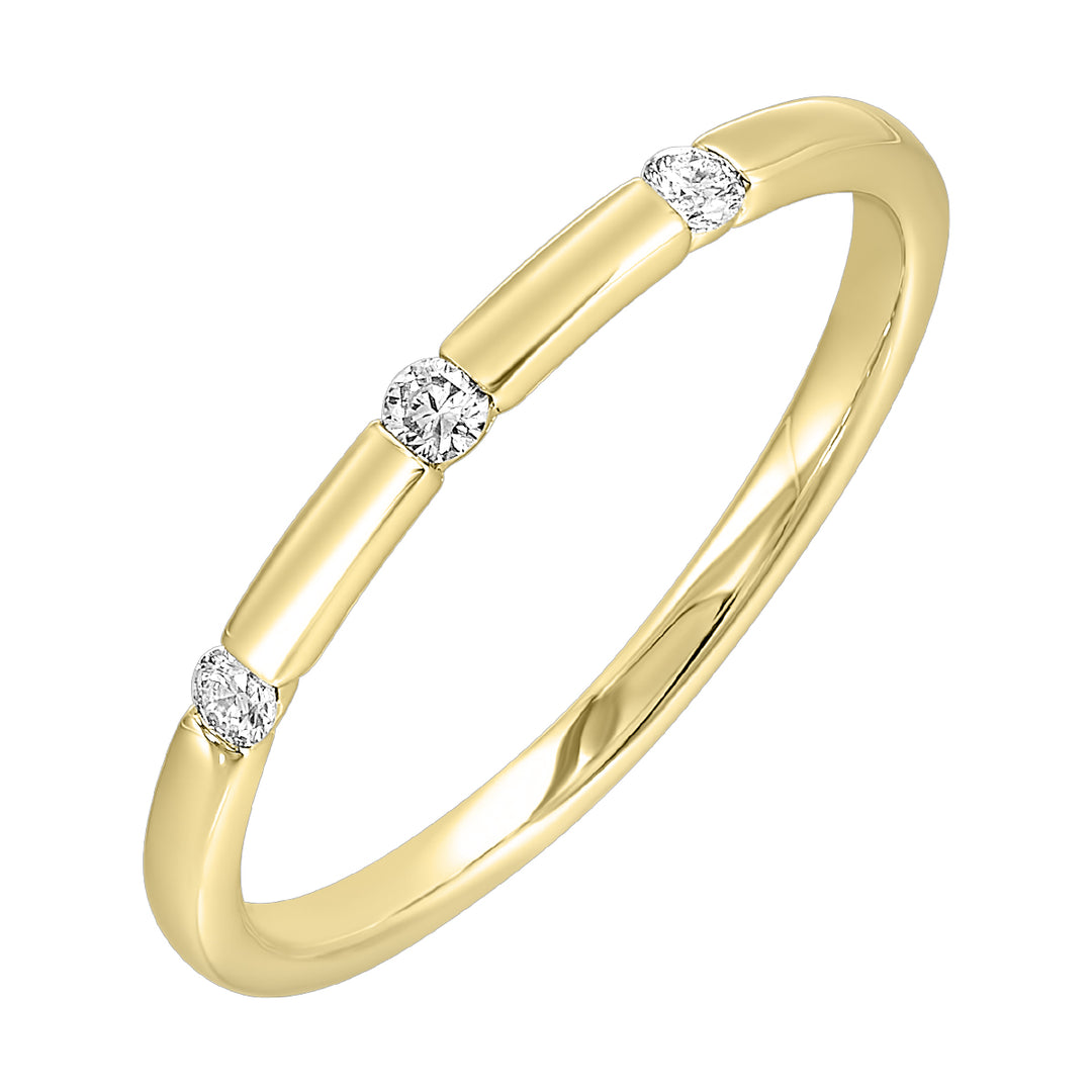 14Kt Yellow Gold Diamond 1/12Ctw Ring