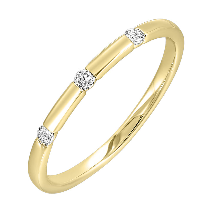14Kt Yellow Gold Diamond 1/12Ctw Ring