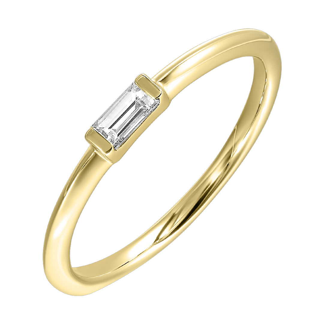 14Kt Yellow Gold Diamond 1/10Ctw Ring
