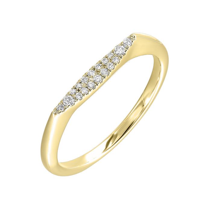 14Kt Yellow Gold Diamond 1/12Ctw Ring