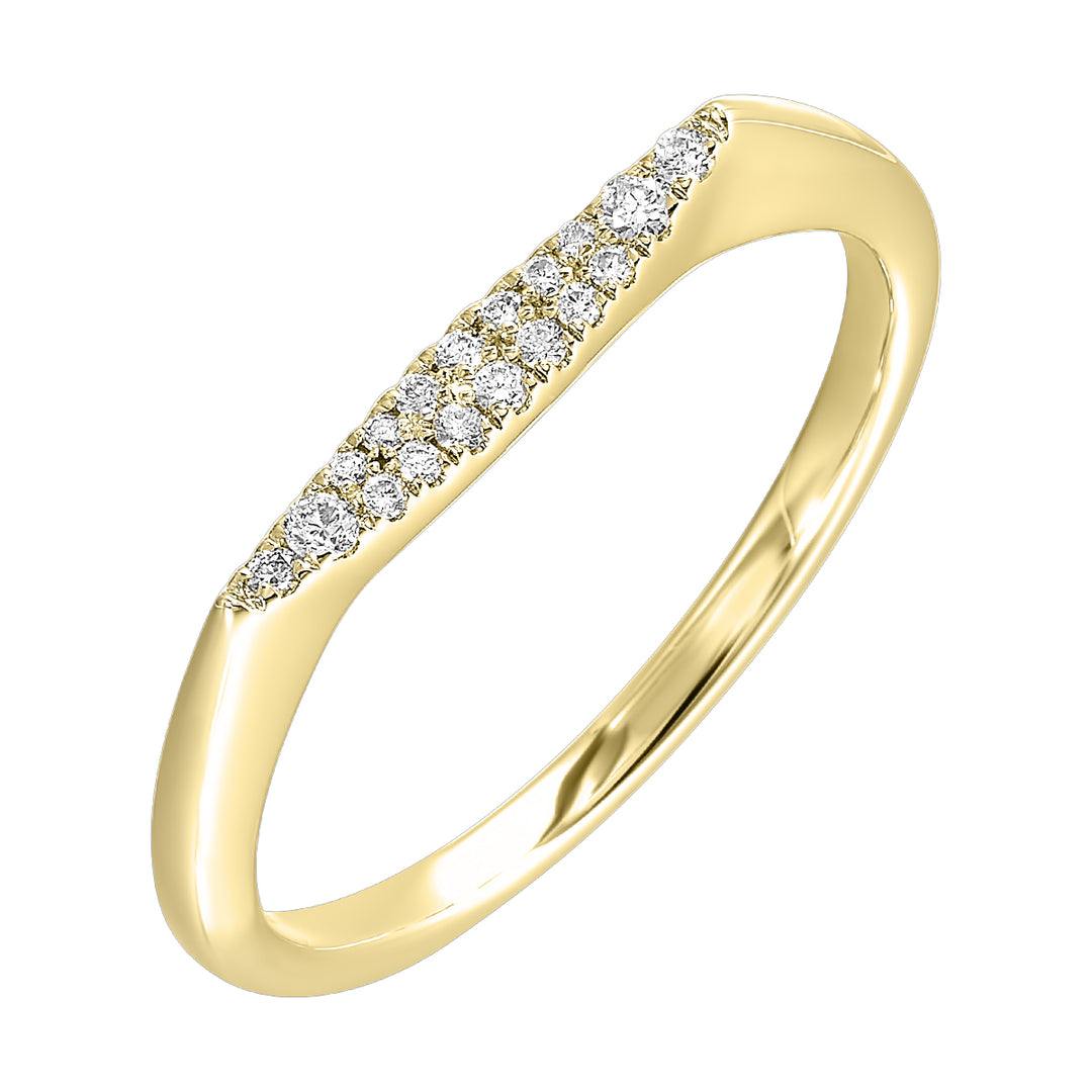 14Kt Yellow Gold Diamond 1/12Ctw Ring