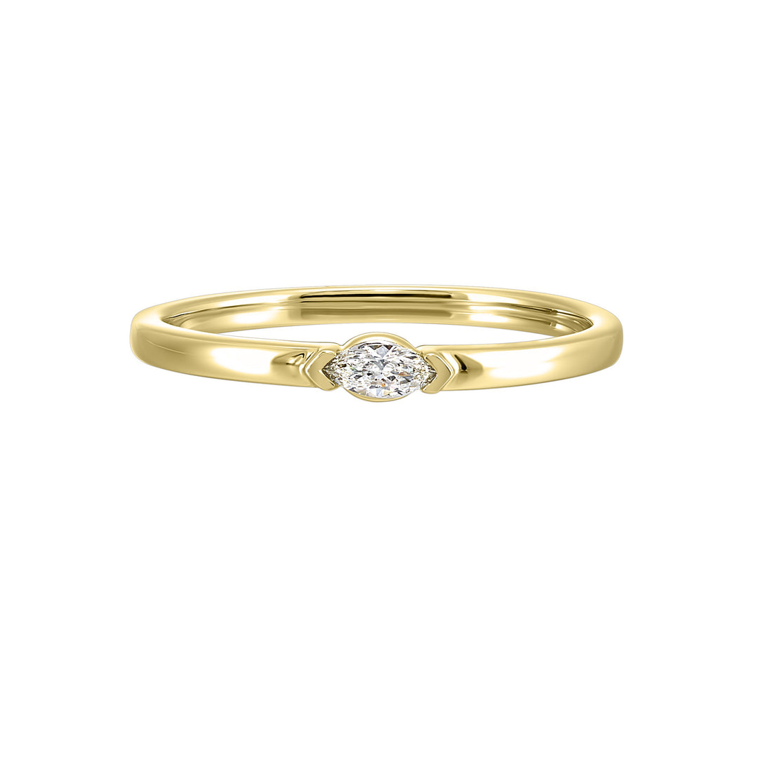 14Kt Yellow Gold Diamond 1/12Ctw Ring