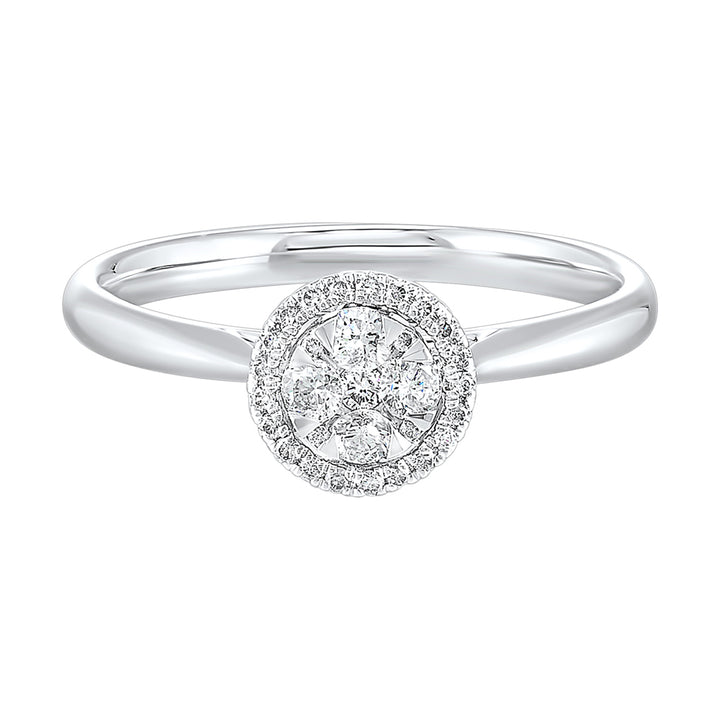 14Kt White Gold Diamond 1/4Ctw Ring
