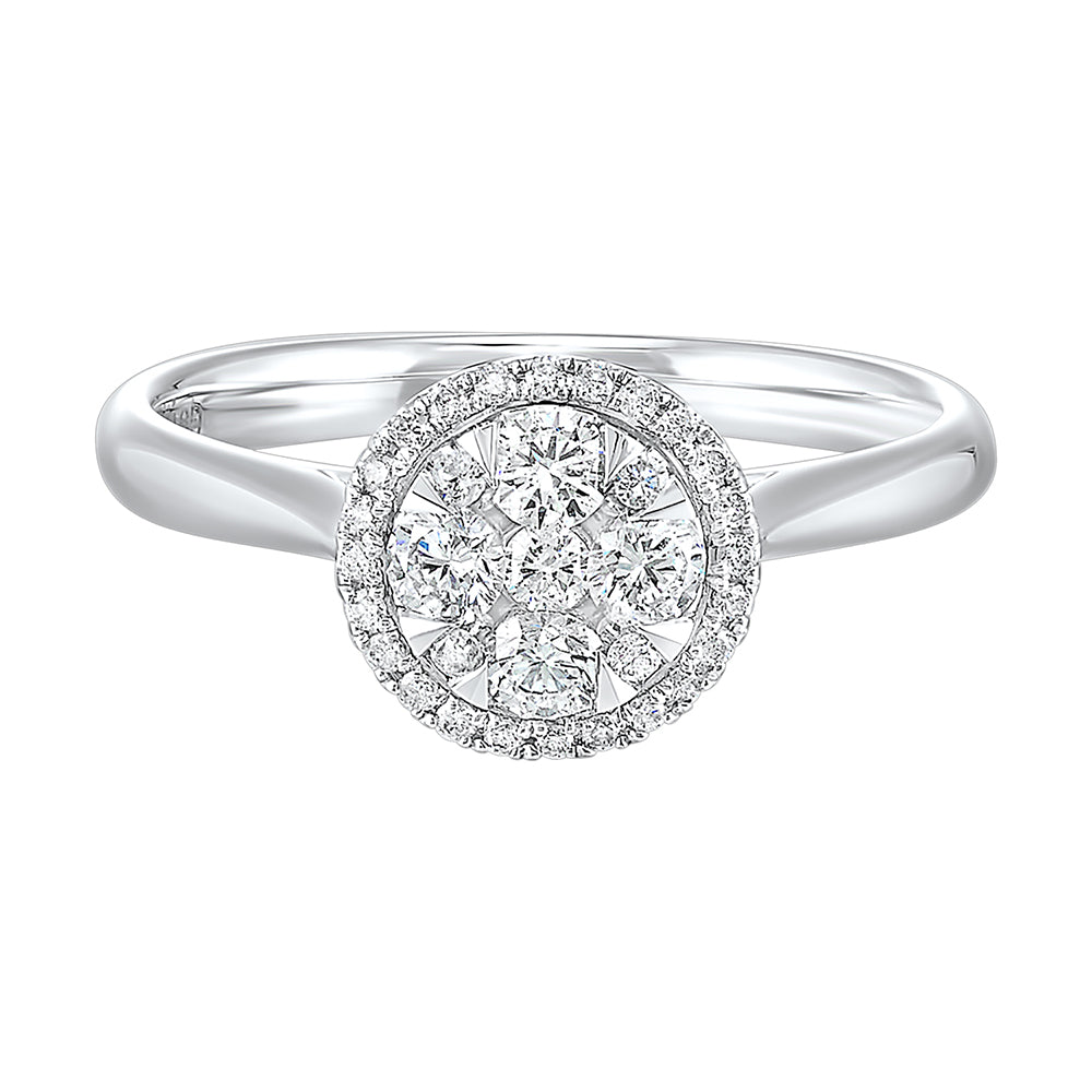 14Kt White Gold Diamond 1/2Ctw Ring