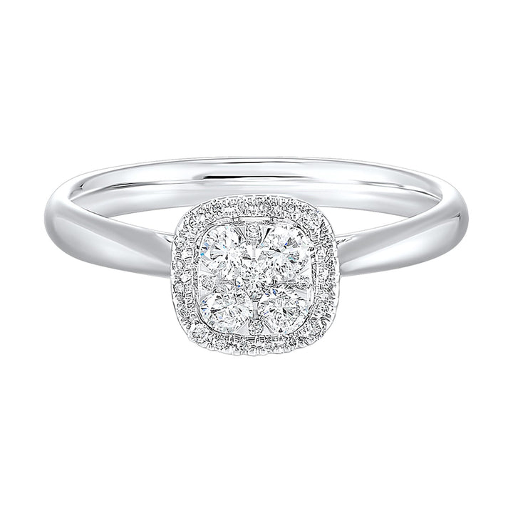 14Kt White Gold Diamond 1/3Ctw Ring