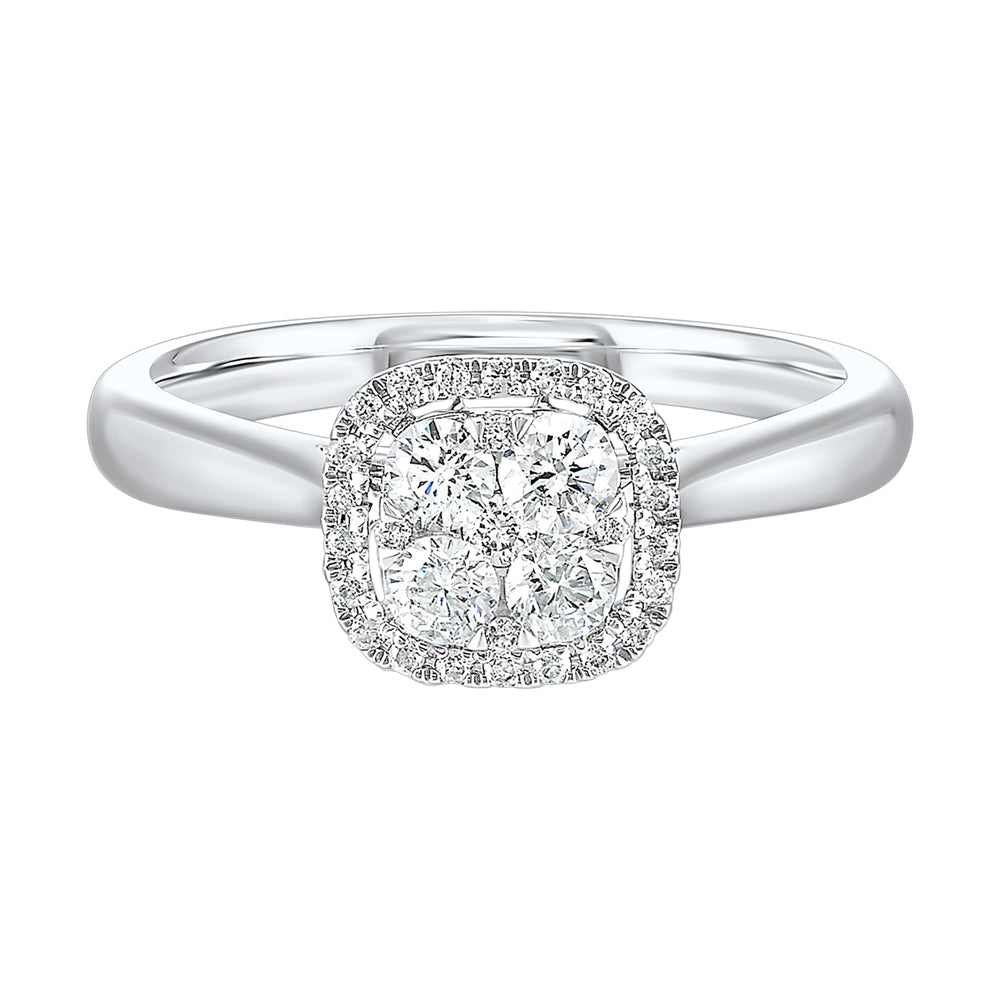 14Kt White Gold Diamond 1/2Ctw Ring
