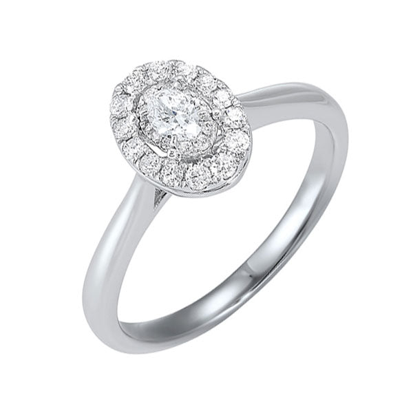14Kt White Gold Diamond 1/4Ctw Ring