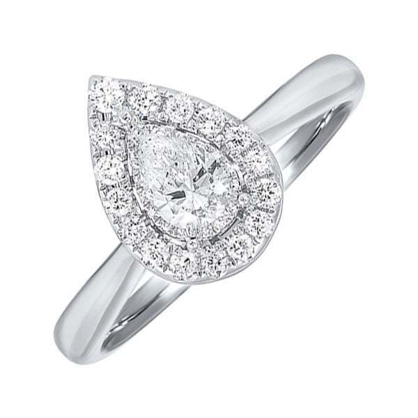 14Kt White Gold Diamond 1/3Ctw Ring