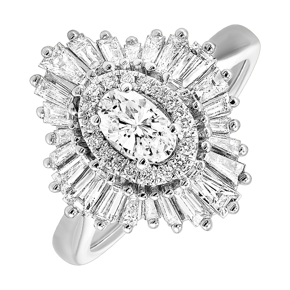 14Kt White Gold Diamond 1 1/5Ctw Ring