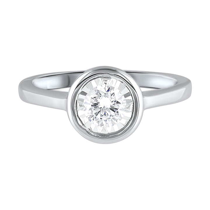14Kt White Gold Diamond 1/10Ctw Ring
