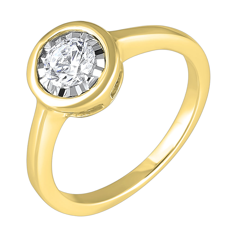 14Kt Yellow Gold Diamond 1/4Ctw Ring