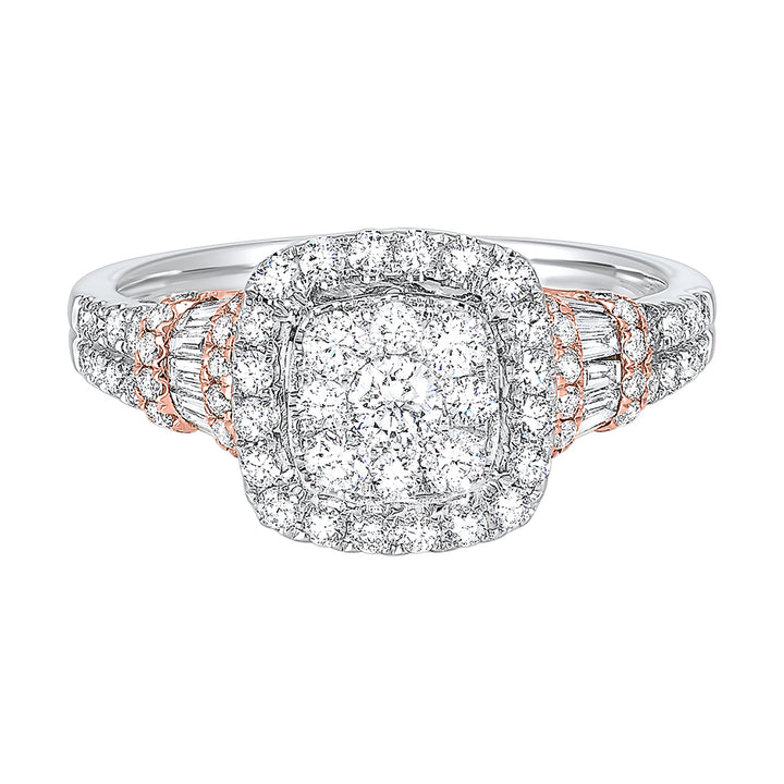 14Kt White Rose Gold Diamond 1Ctw Ring
