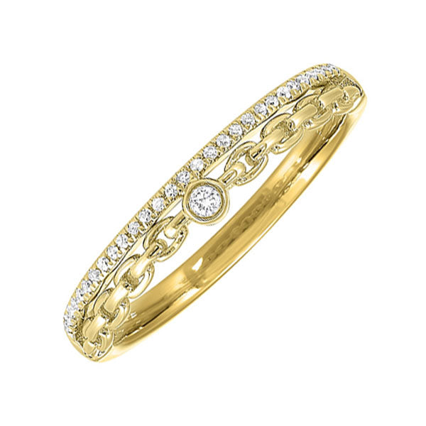 14Kt Yellow Gold Diamond 1/10Ctw Ring