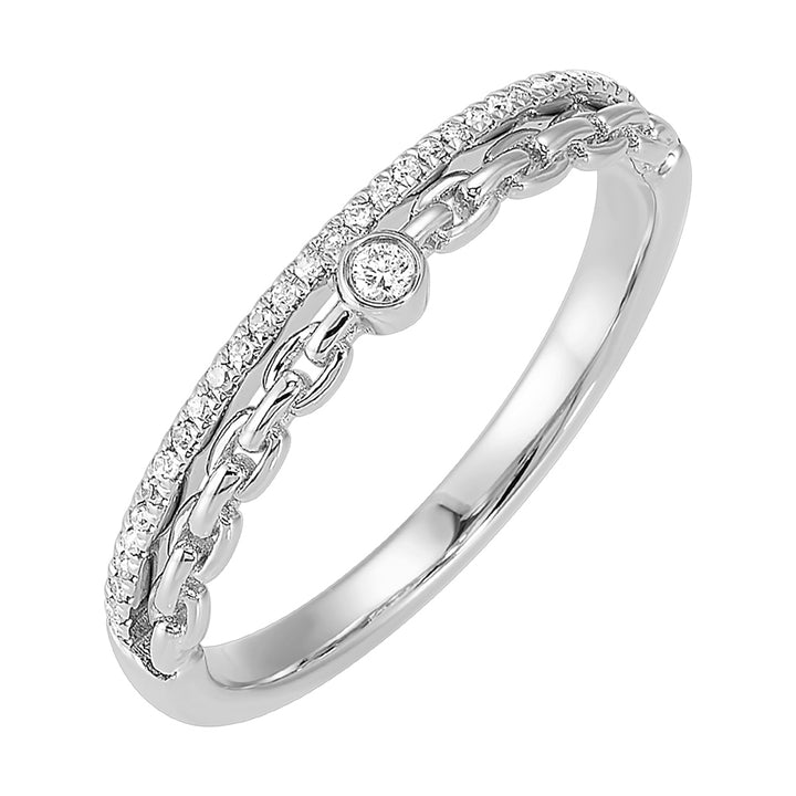 14Kt White Gold Diamond 1/10Ctw Ring