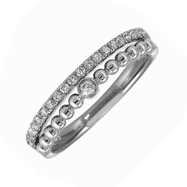 14Kt White Gold Diamond 1/5Ctw Ring