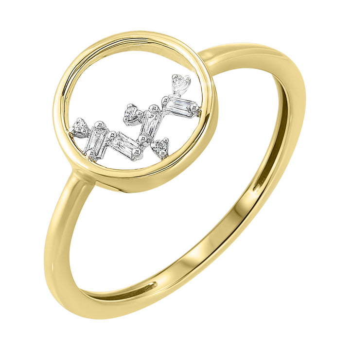 14Kt Yellow Gold Diamond 1/25Ctw Ring