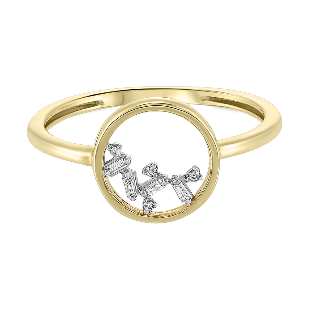 14Kt Yellow Gold Diamond 1/25Ctw Ring