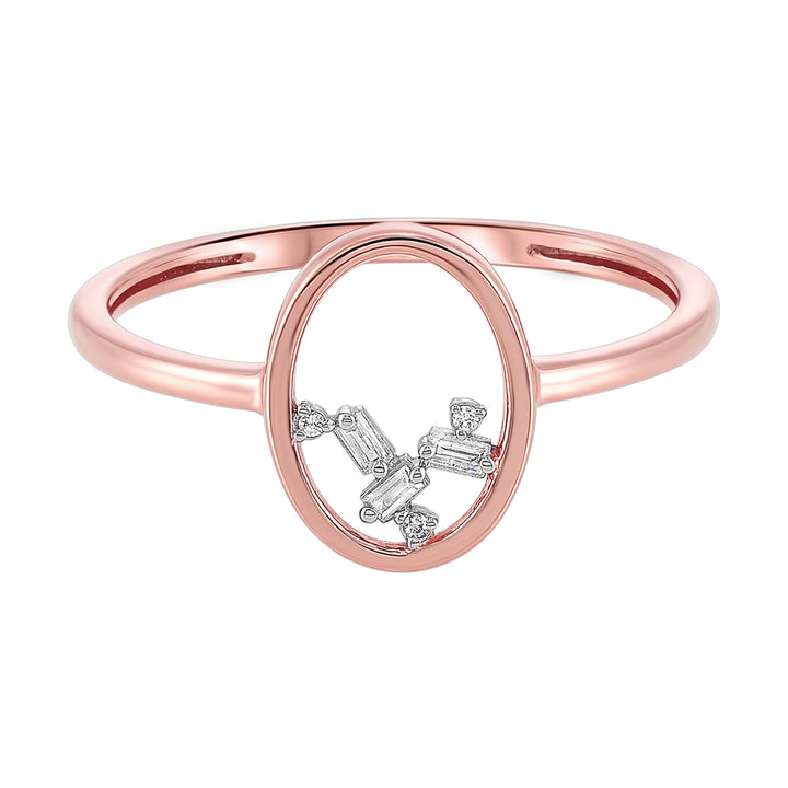 14Kt Rose Gold Diamond 1/50Ctw Ring