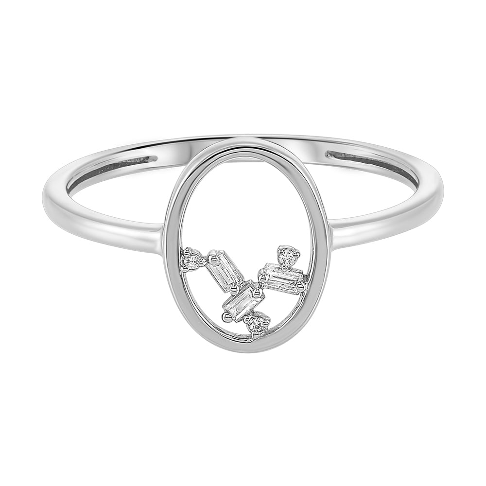 14Kt White Gold Diamond 1/50Ctw Ring