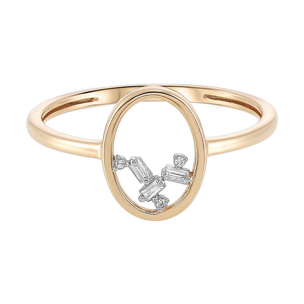 14Kt Yellow Gold Diamond 1/50Ctw Ring