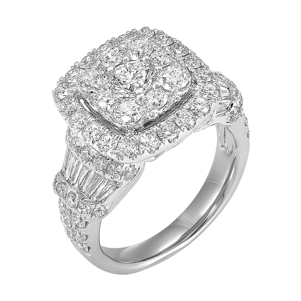 14Kt White Gold Diamond 3Ctw Ring