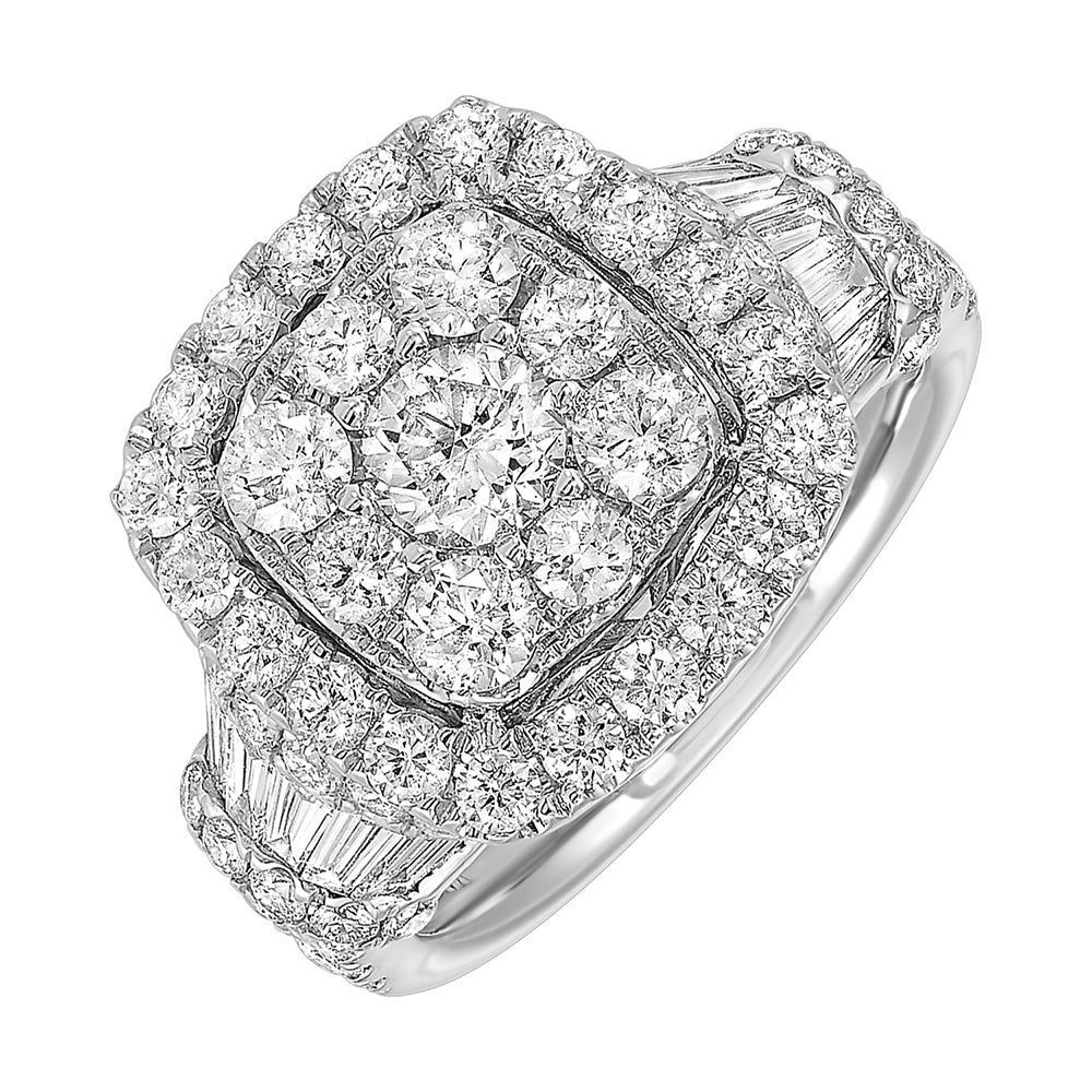 14Kt White Gold Diamond 3Ctw Ring