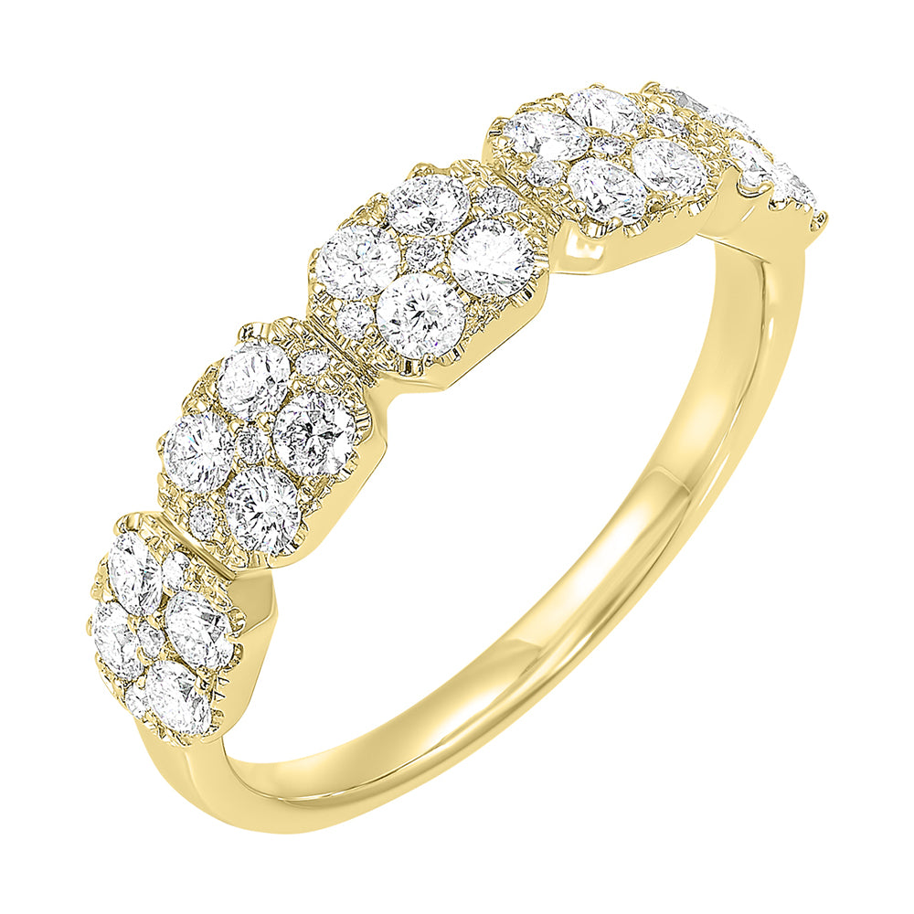14Kt Yellow Gold Diamond 3/4Ctw Ring