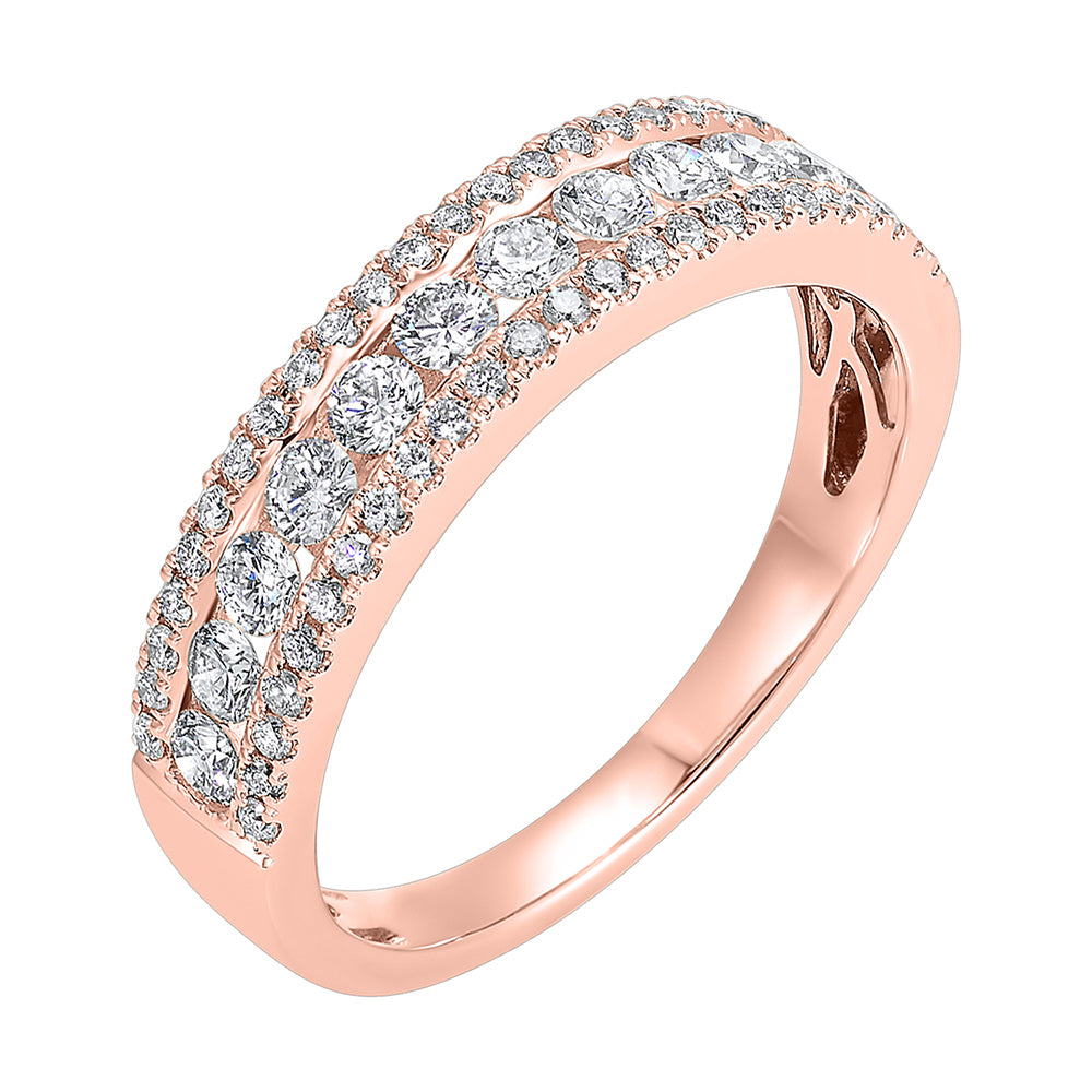 14Kt Rose Gold Diamond 3/4Ctw Ring