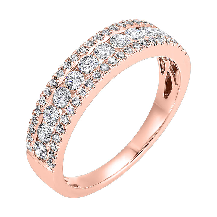 14Kt Rose Gold Diamond 3/4Ctw Ring