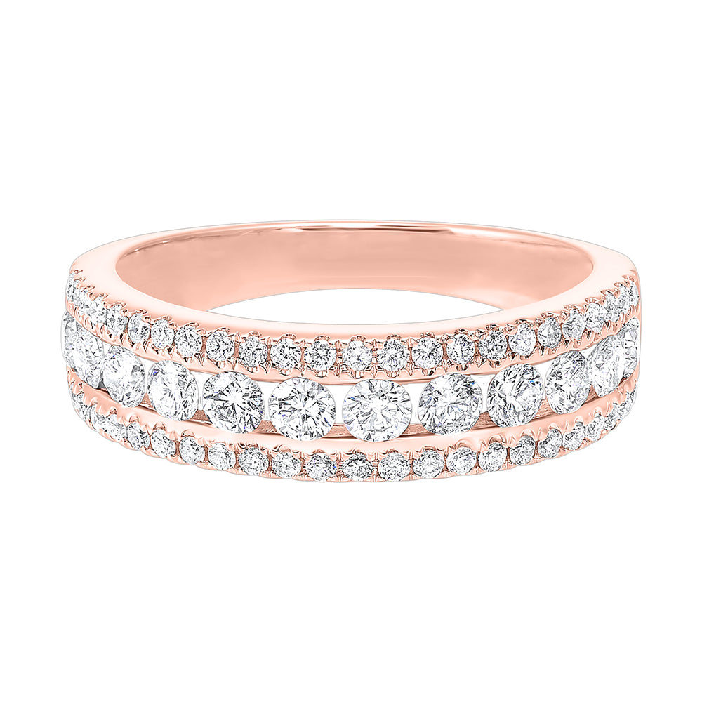 14Kt Rose Gold Diamond 1 1/2Ctw Ring