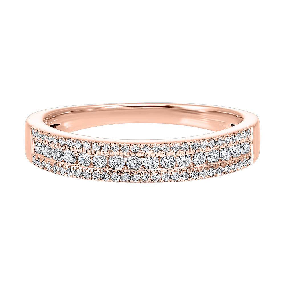 14Kt Rose Gold Diamond 1/4Ctw Ring