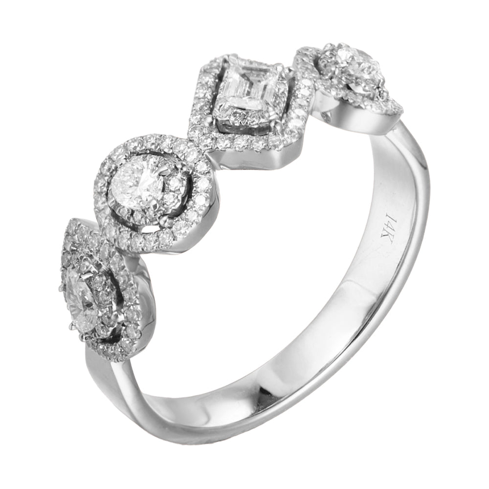 14Kt White Gold Diamond 5/8Ctw Ring