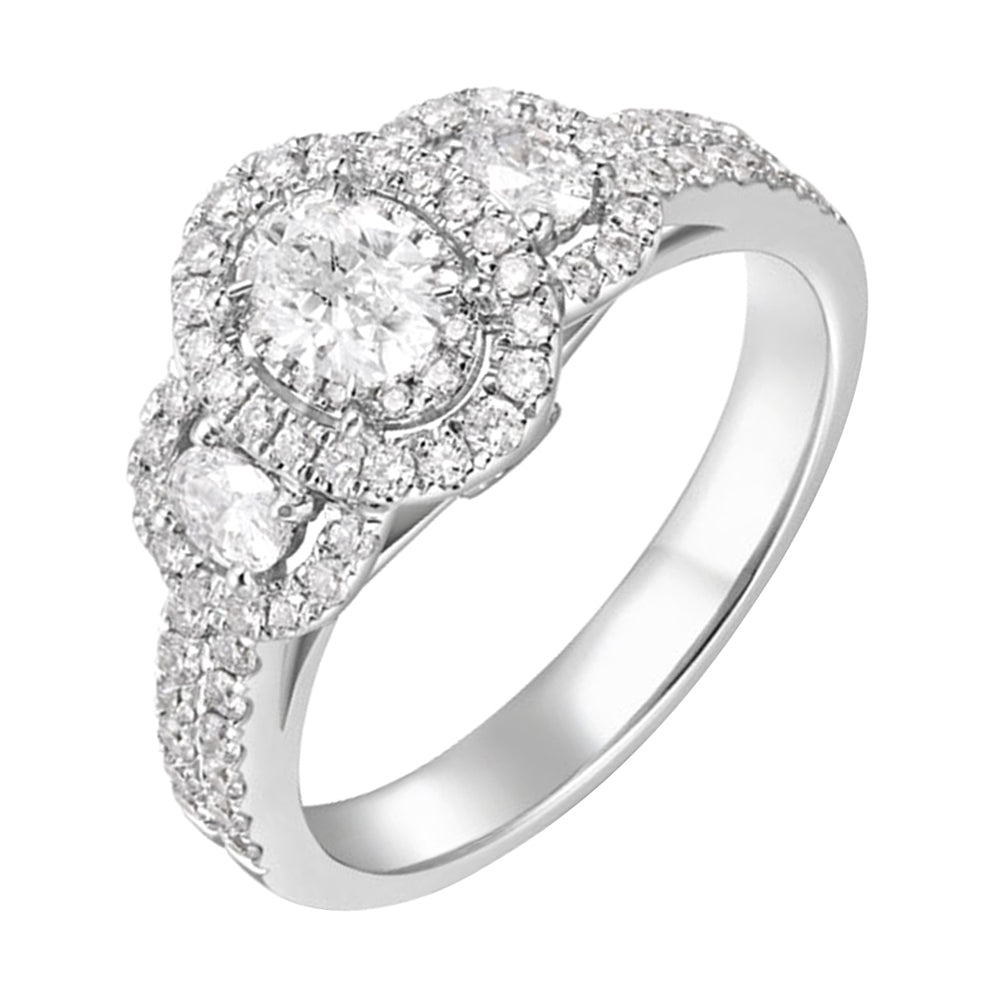14Kt White Gold Diamond 3/4Ctw Ring