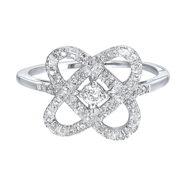 14Kt White Gold Diamond 1/4Ctw Ring