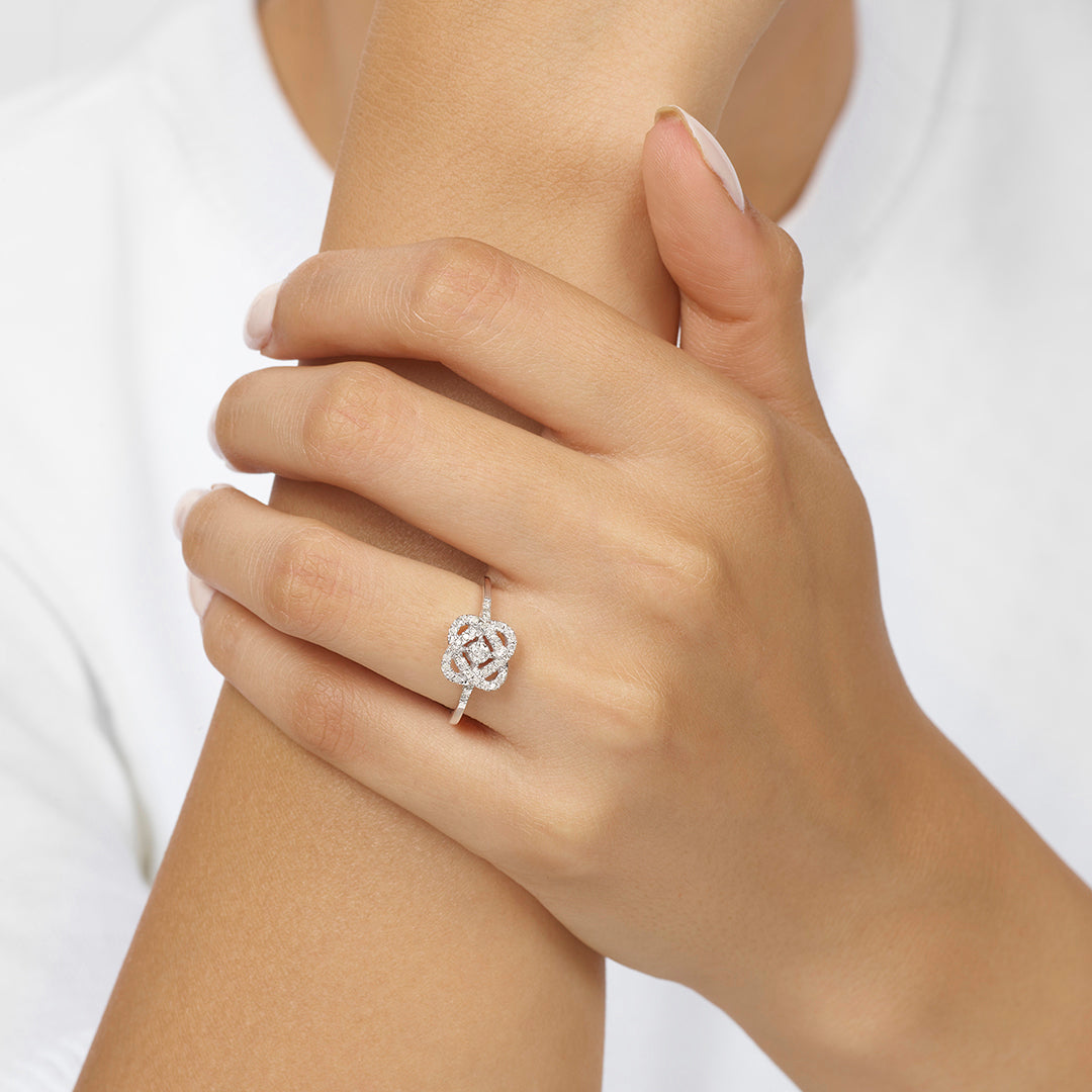 14Kt White Gold Diamond 1/4Ctw Ring