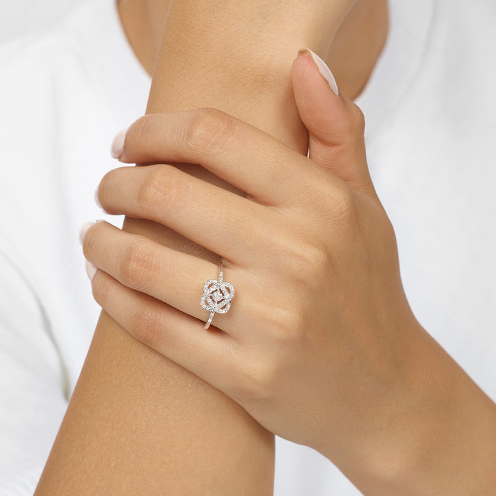 14Kt White Gold Diamond 1/4Ctw Ring