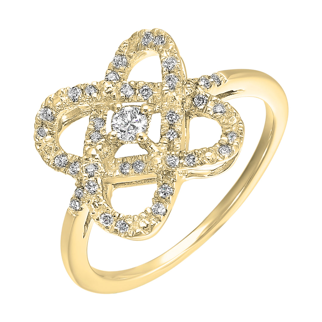 14Kt Yellow Gold Diamond 1/4Ctw Ring