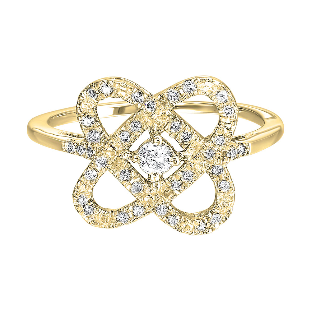 14Kt Yellow Gold Diamond 1/4Ctw Ring