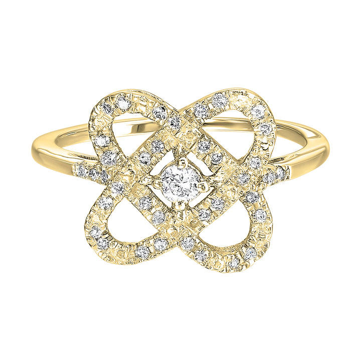 14Kt Yellow Gold Diamond 1/4Ctw Ring