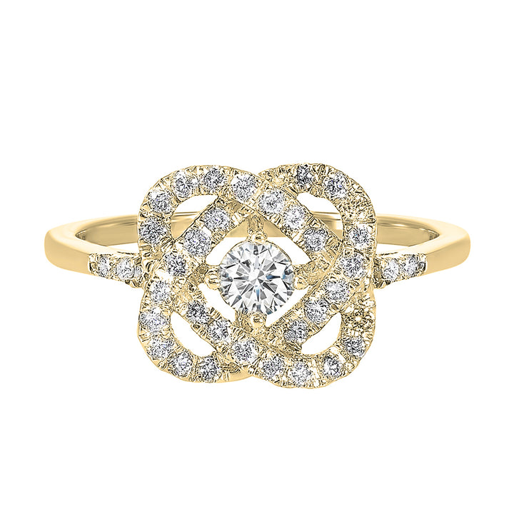 14Kt Yellow Gold Diamond 1Ctw Ring