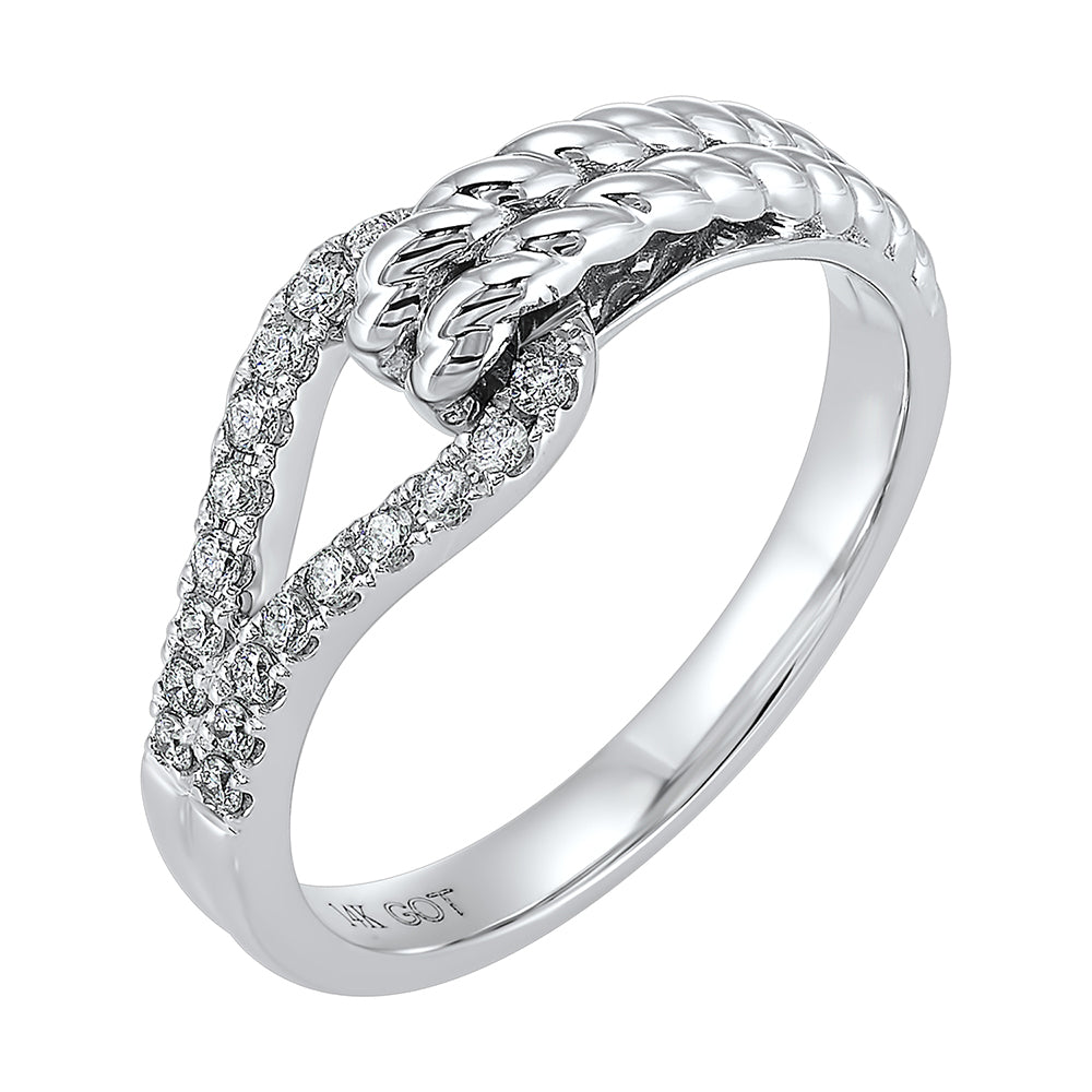 14Kt White Gold Diamond 1/6Ctw Ring