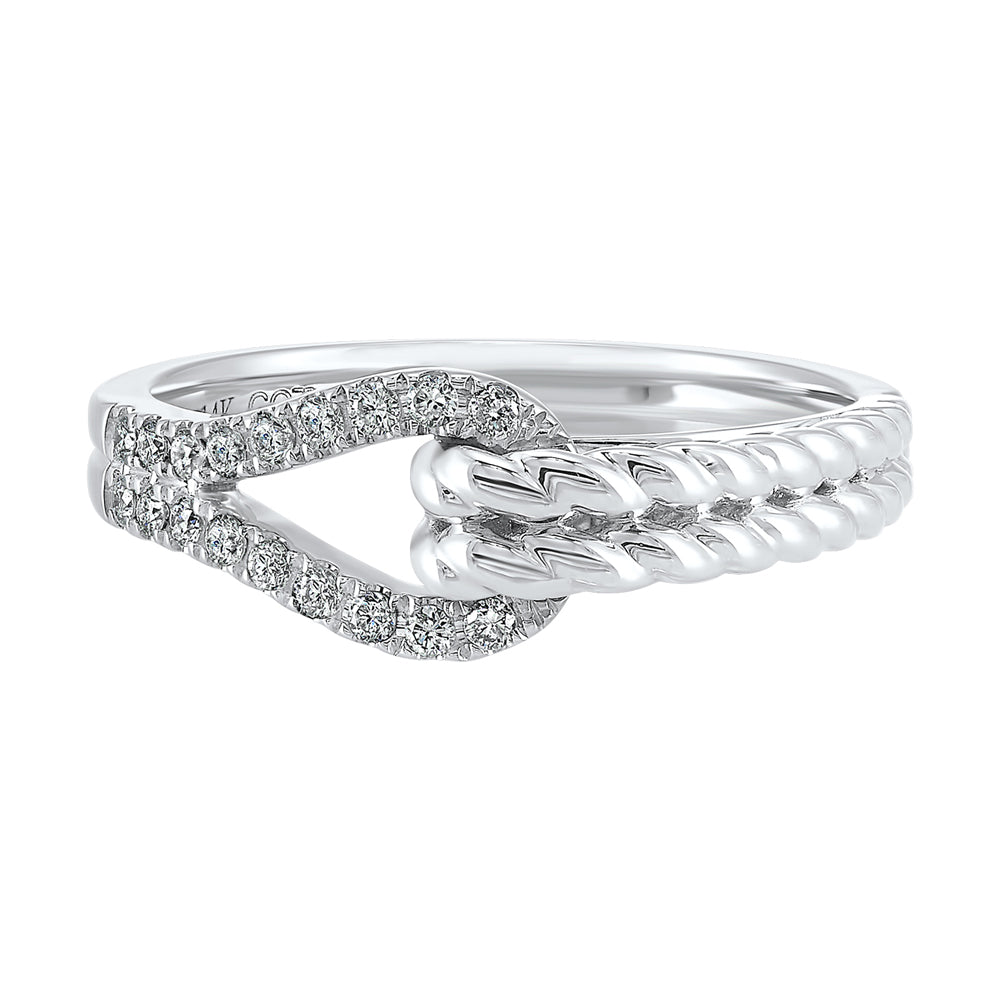 14Kt White Gold Diamond 1/6Ctw Ring