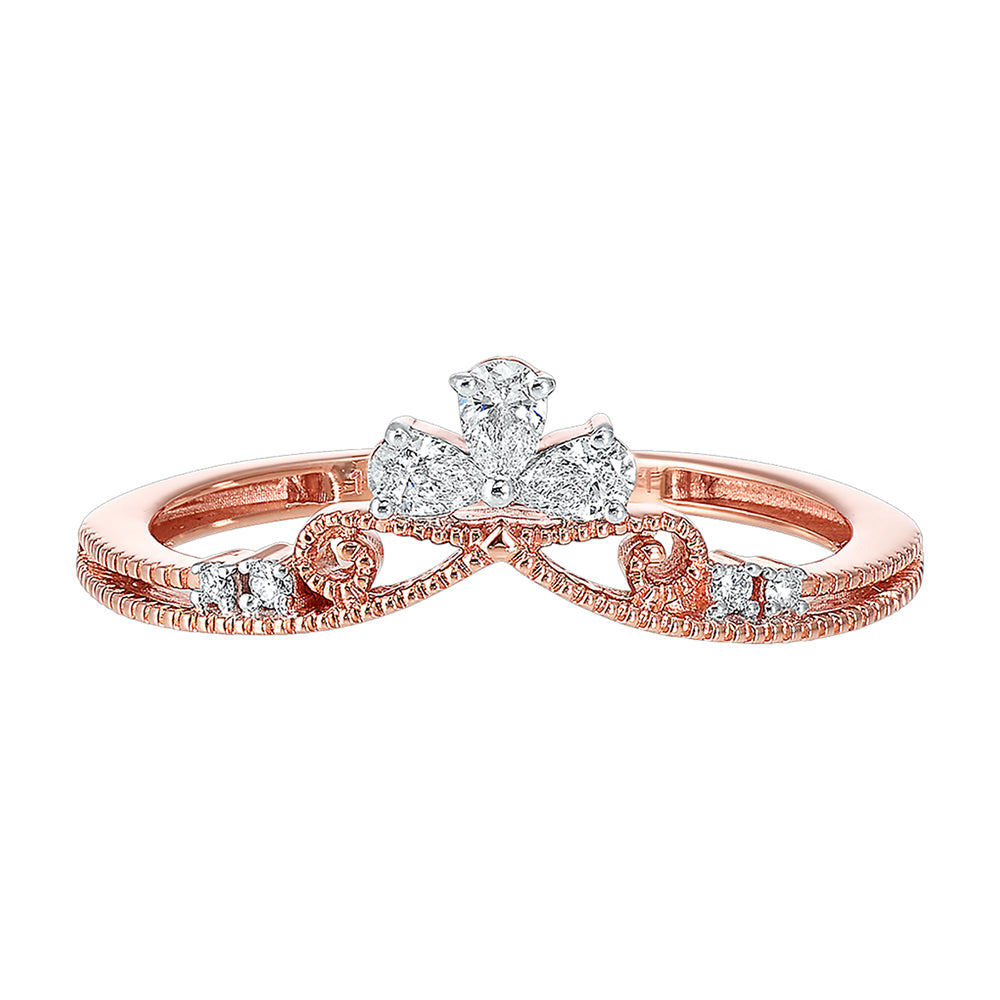 14Kt Rose Gold Diamond 1/5Ctw Ring