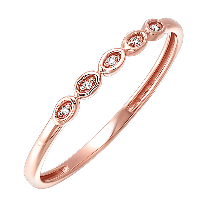 10Kt Rose Gold Diamond 1/50Ctw Ring