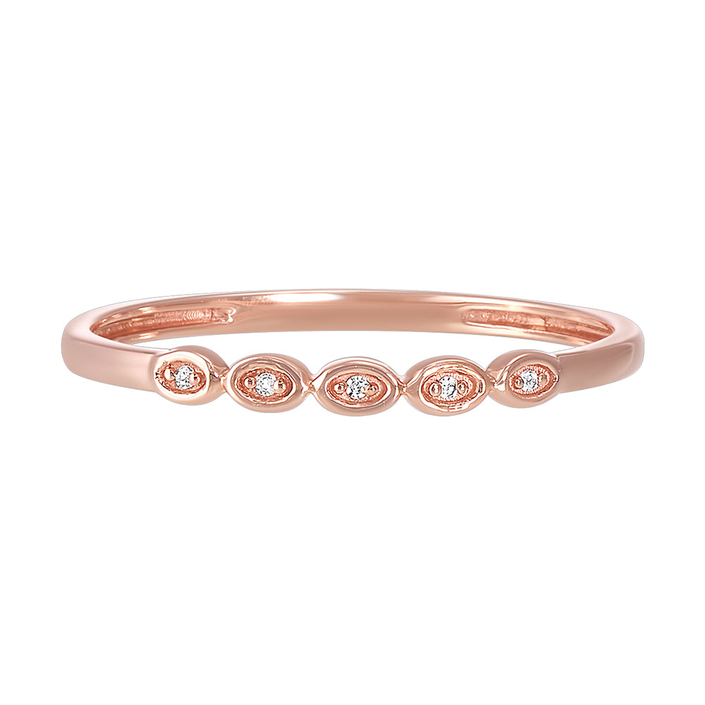 10Kt Rose Gold Diamond 1/50Ctw Ring