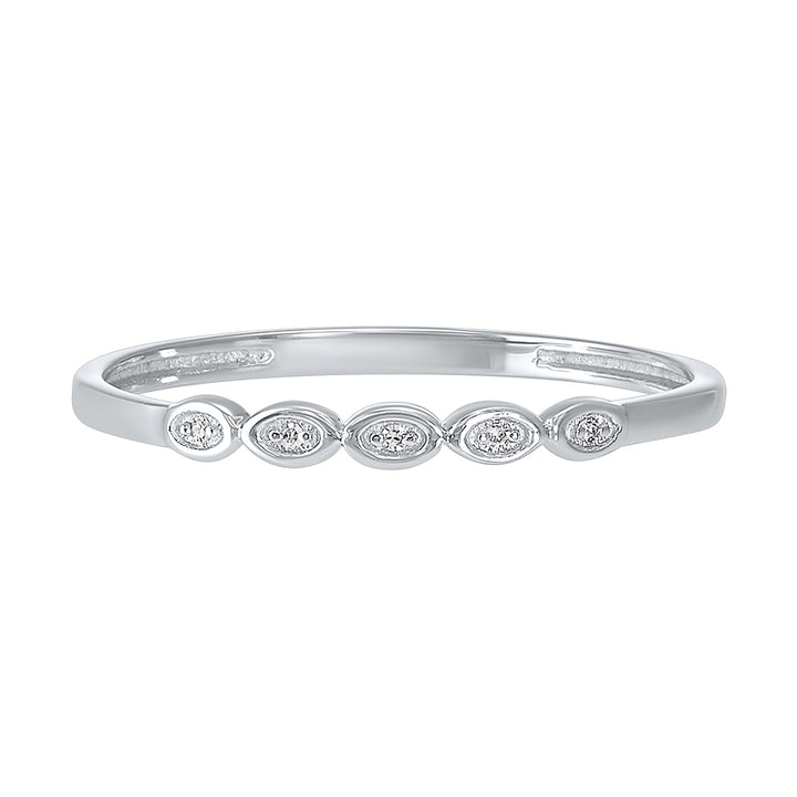 10Kt White Gold Diamond 1/50Ctw Ring