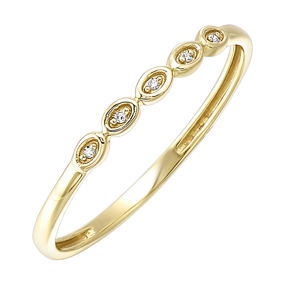 10Kt Yellow Gold Diamond 1/50Ctw Ring