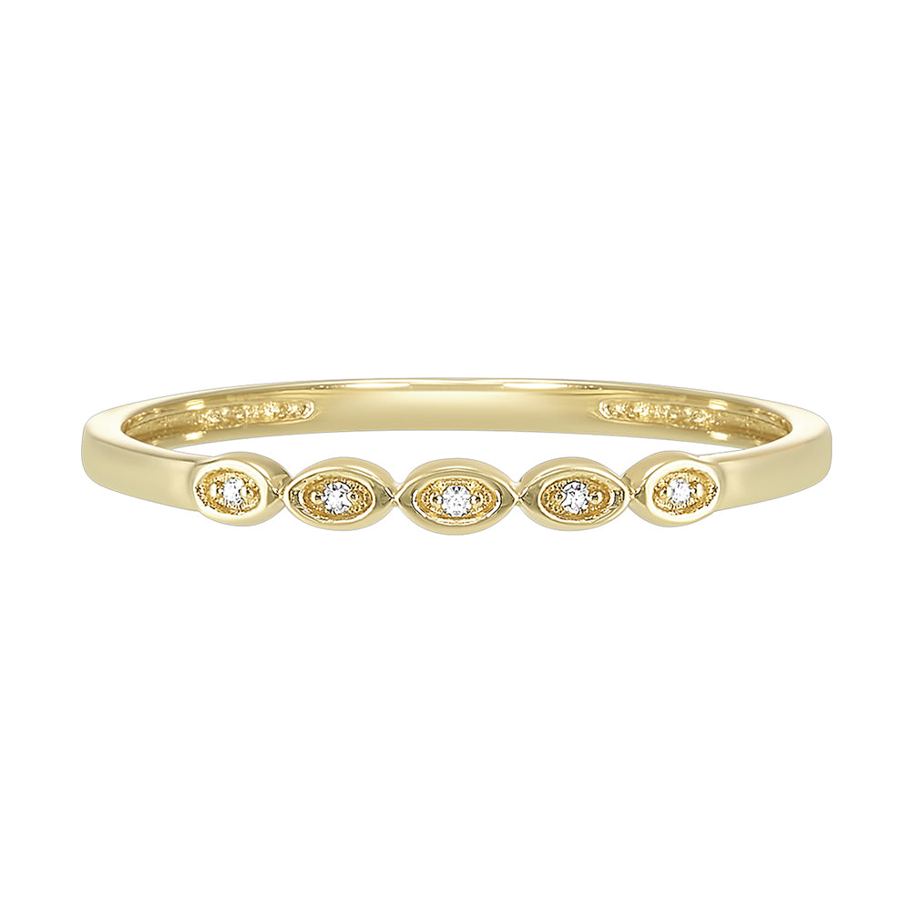 10Kt Yellow Gold Diamond 1/50Ctw Ring