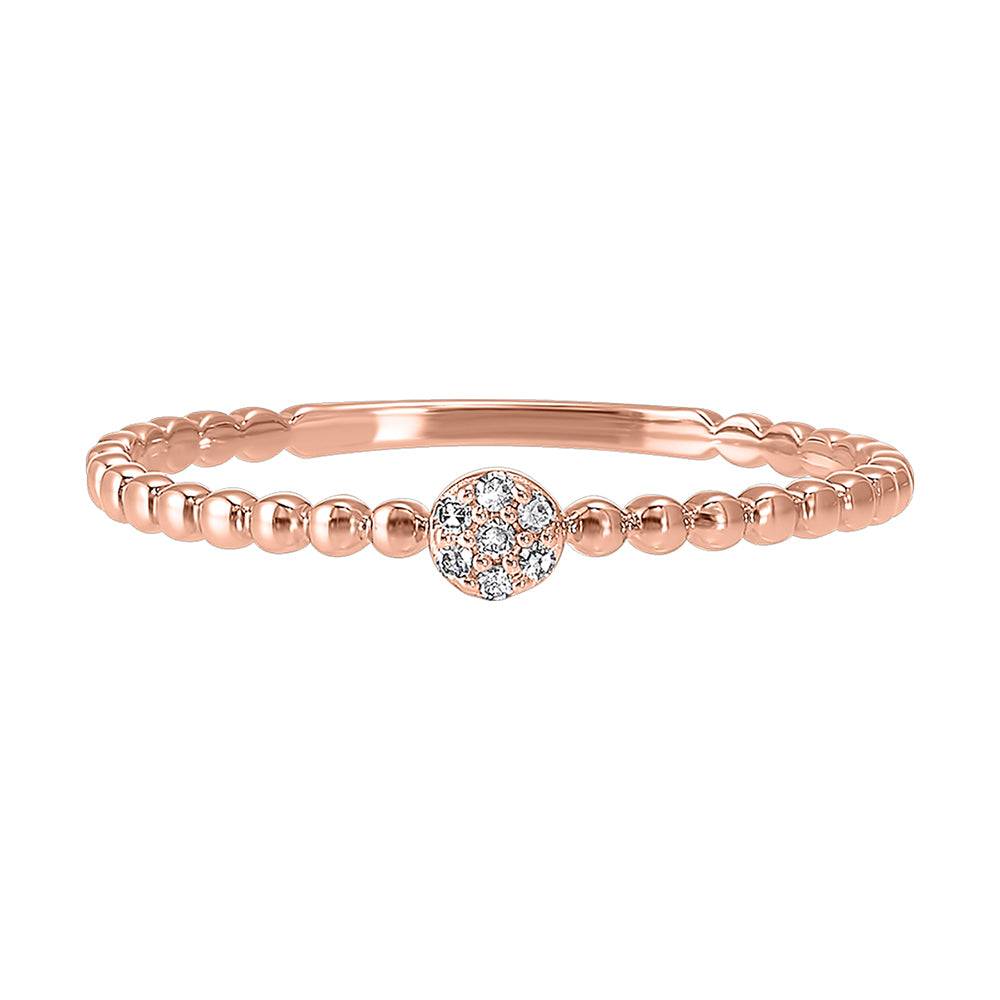 10Kt Rose Gold Diamond 1/50Ctw Ring