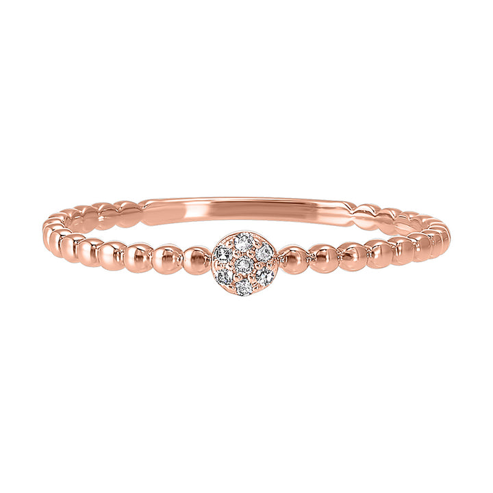 10Kt Rose Gold Diamond 1/50Ctw Ring